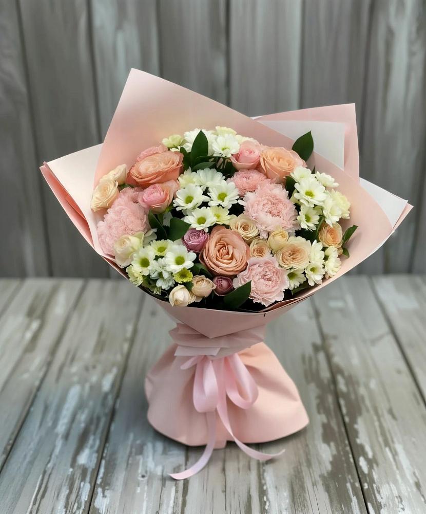 Букет цветов из: Гвоздики, Розы и Хризантемы в Калачинске