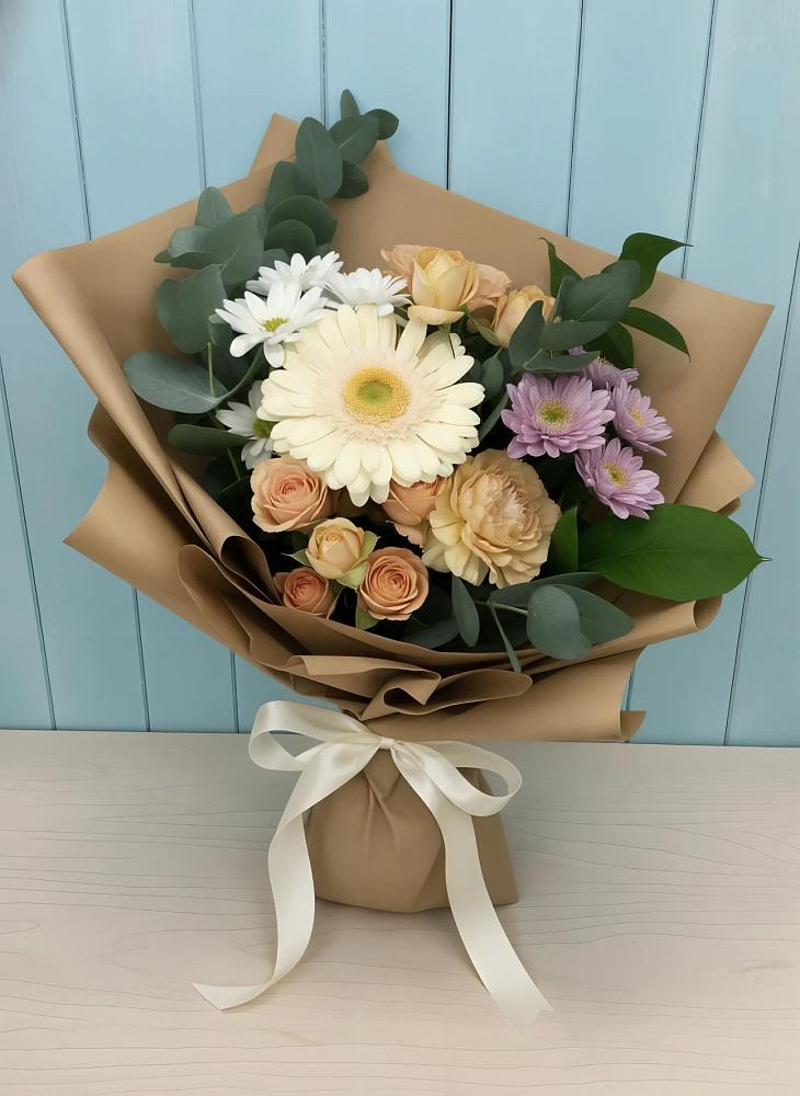 Букет цветов из: Герберы и Хризантемы в Калачинске