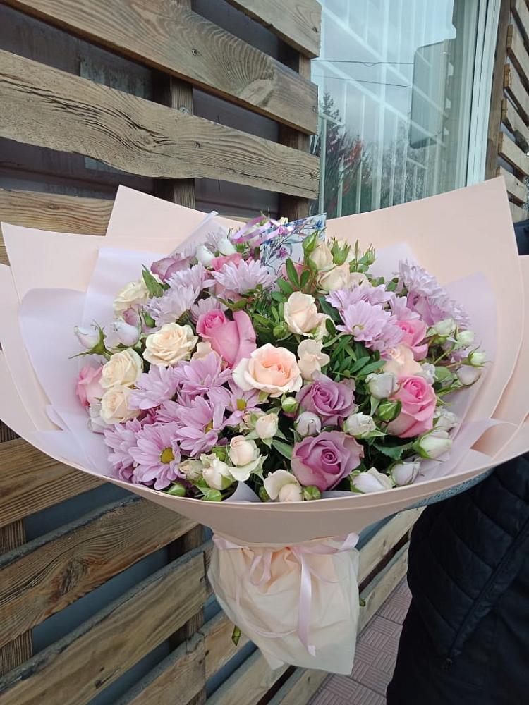 Букет цветов из: Розы и Хризантемы в Калачинске