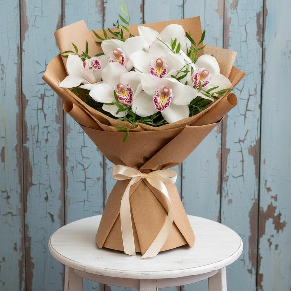 Букет цветов из: Орхидеи и Розы в Калачинске