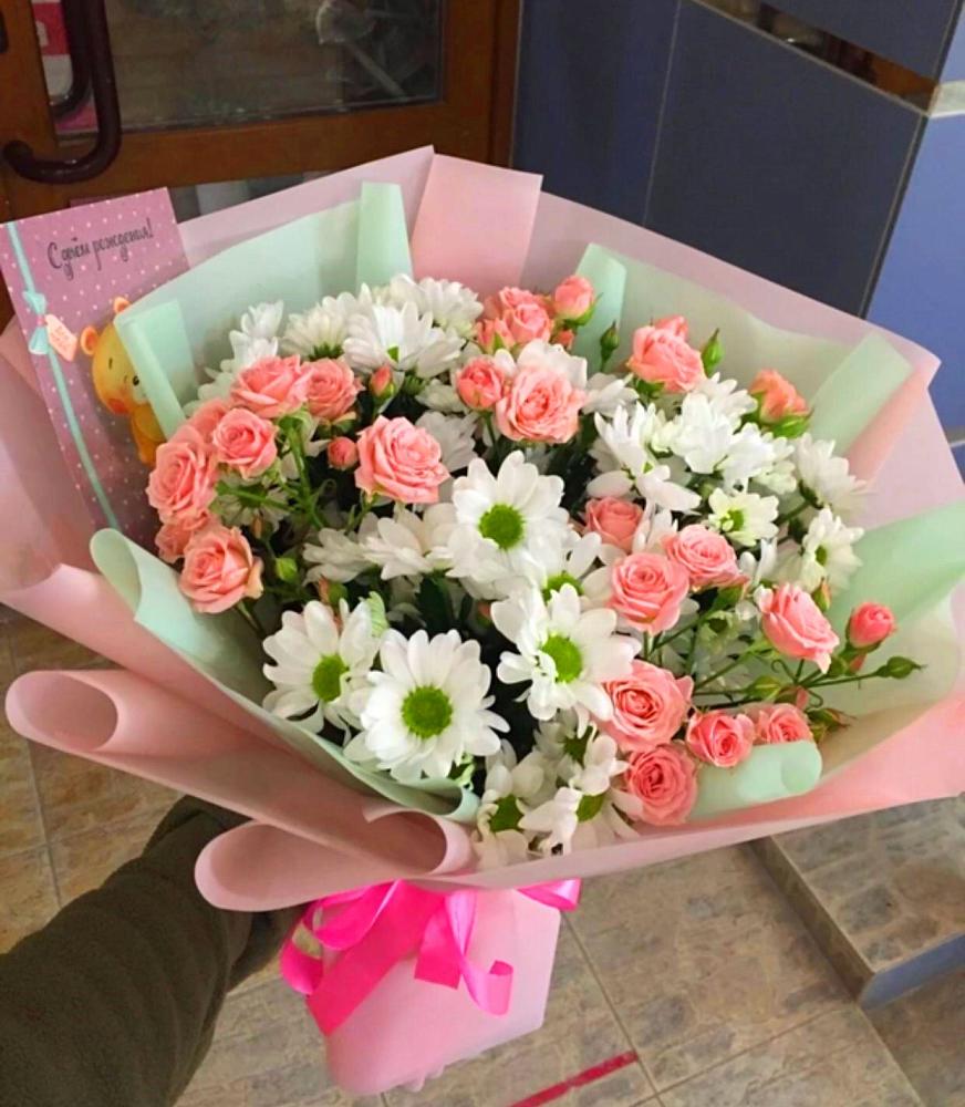 Букет цветов из: Розы и Хризантемы в Калачинске