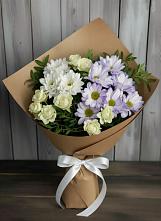 Букет цветов из:  Хризантемы и Розы #REPLACE_PRED# Калачинске