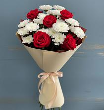 Букет цветов из:  Розы и Хризантемы в Калачинске