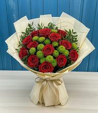 Букет цветов из:  Розы и Хризантемы #REPLACE_PRED# Калачинске