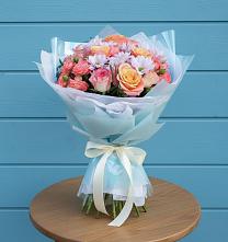 Букет цветов из:  Хризантемы и Розы в Калачинске