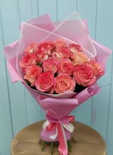 Букет 15 Розовых роз Равель в Калачинске