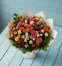 Букет Микс из разноцветных кустовых роз #REPLACE_PRED# Калачинске
